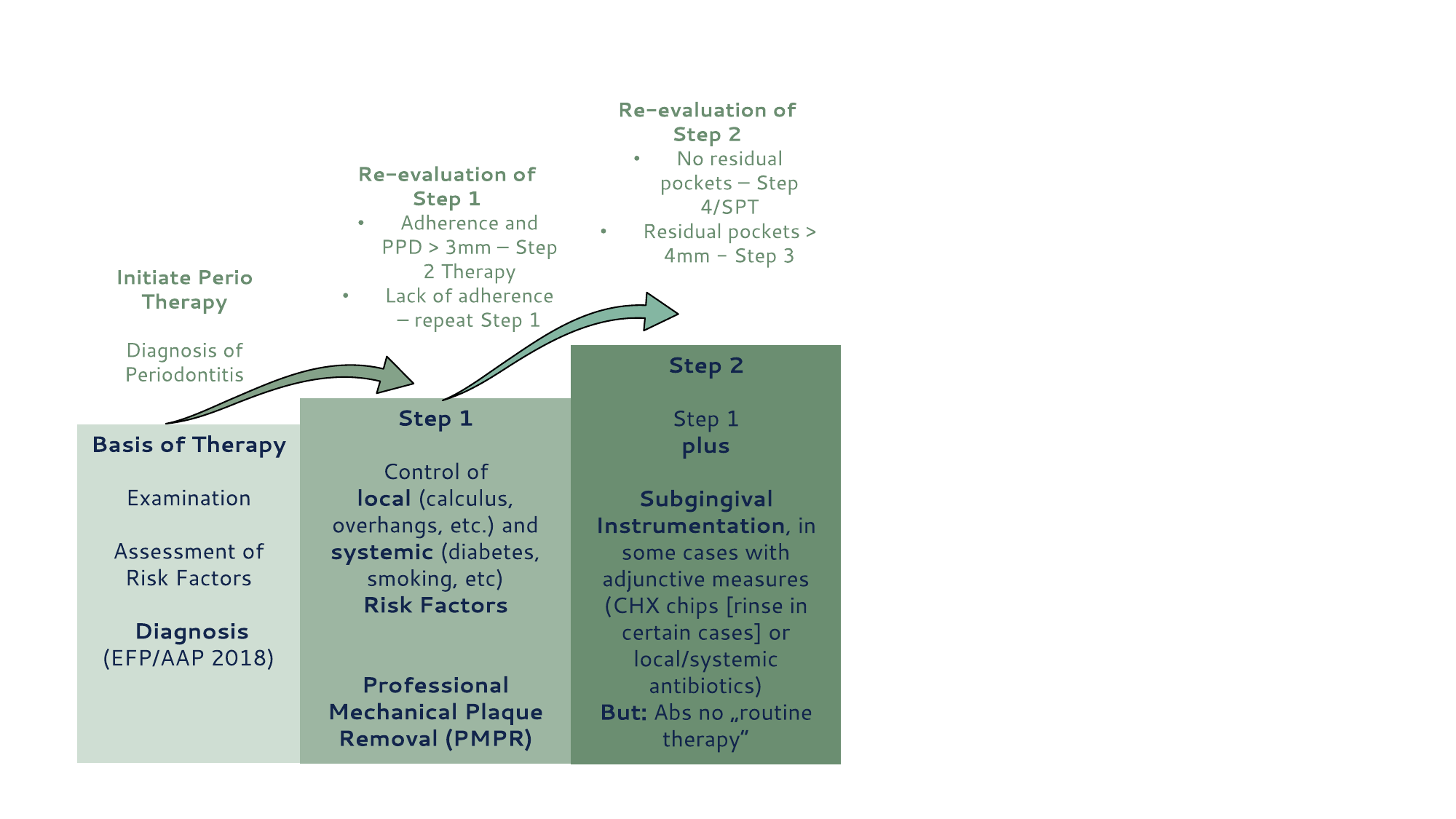 EFP S3 staircase — Step 2 highlighted