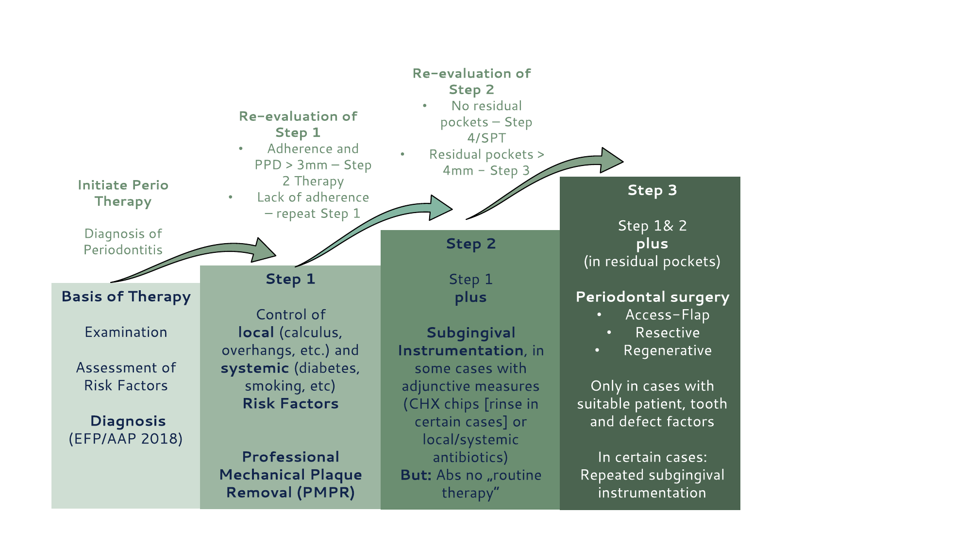 EFP S3 staircase — Step 3 highlighted